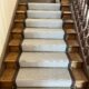 stair runner with rods and cotton bound edges